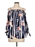 Iz Byer 100% Polyester Blue 3/4 Sleeve Blouse Size L - photo 1