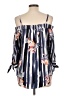 Iz Byer 100% Polyester Blue 3/4 Sleeve Blouse Size L - photo 2