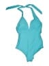 Talbots Solid Teal One Piece Swimsuit Size M - photo 1