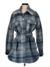 Tahari 100% Elasterell Plaid Blue Coat Size M - photo 1
