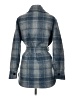 Tahari 100% Elasterell Plaid Blue Coat Size M - photo 2