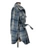 Tahari 100% Elasterell Plaid Blue Coat Size M - photo 4