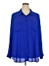 Torrid 100% Polyester Blue Long Sleeve Blouse Size 4X Plus (4) - photo 1