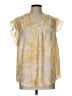 Chaus 100% Polyester Yellow Sleeveless Blouse Size L - photo 1