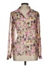 Bellatrix 100% Polyester Floral Pink Long Sleeve Blouse Size L - photo 1