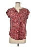 Liz Claiborne 100% Polyester Red Short Sleeve Blouse Size M - photo 1