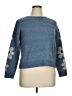 Assorted Brands Floral Blue Pullover Sweater Size 0X - photo 1
