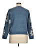 Assorted Brands Floral Blue Pullover Sweater Size 0X - photo 2