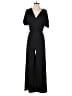 H&M 100% Polyester Solid Black Jumpsuit Size S - photo 1
