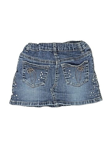 Tangerine Denim Skirt (view 2)
