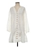Zara Ivory 3/4 Sleeve Button-Down Shirt Size S - photo 1