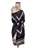 Express 100% Polyester Chevron-herringbone Blue Casual Dress Size XS - photo 4