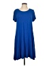 Unbranded Solid Blue Casual Dress Size L (estimated) - photo 1