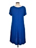 Unbranded Solid Blue Casual Dress Size L (estimated) - photo 2