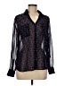 Express 100% Polyester Polka Dots Black Long Sleeve Blouse Size M - photo 1