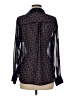 Express 100% Polyester Polka Dots Black Long Sleeve Blouse Size M - photo 2