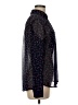 Express 100% Polyester Polka Dots Black Long Sleeve Blouse Size M - photo 4