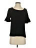 Max Studio Black Short Sleeve Top Size S - photo 1