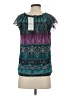 Wrapper 100% Polyester Teal Sleeveless Blouse Size XS - photo 2