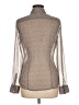 Banana Republic 100% Polyester Polka Dots Gray Long Sleeve Blouse Size 6 - photo 2