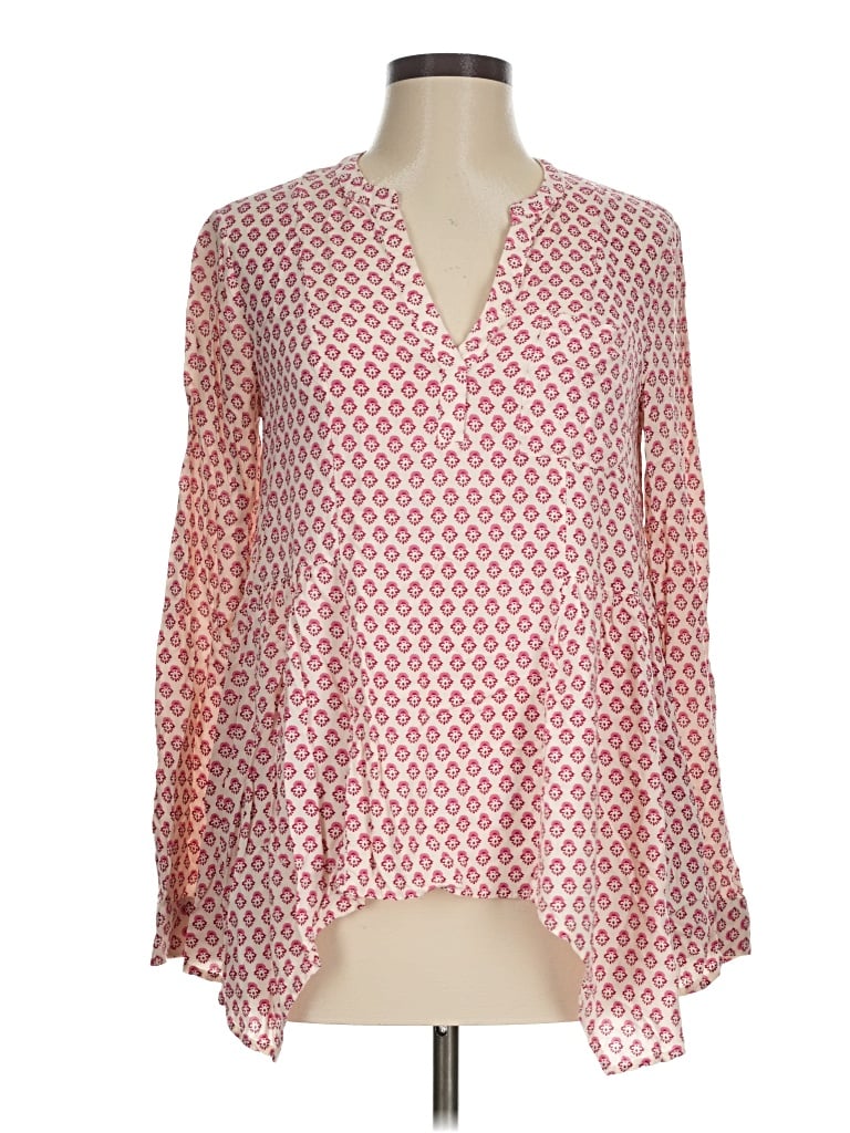 Pre-owned Maeve Long Sleeve Blouse In Pink