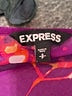 Express 100% Polyester Print Purple Cocktail Dress Size S - photo 7