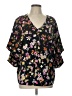 CAbi 100% Polyester Floral Black 3/4 Sleeve Blouse Size L - photo 1