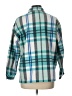 Ruby Rd. 100% Polyester Plaid Teal Long Sleeve Blouse Size L (petite) - photo 2