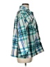 Ruby Rd. 100% Polyester Plaid Teal Long Sleeve Blouse Size L (petite) - photo 4