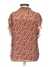 Monteau 100% Polyester Red Short Sleeve Blouse Size S - photo 2