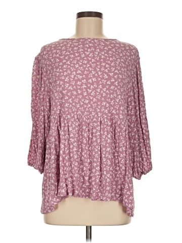 Pink Lily 3/4 Sleeve Blouse (view 1)