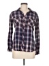 Life in Progress 100% Cotton Plaid Blue Long Sleeve Button-Down Shirt Size M - photo 1