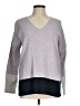 J.Jill Color Block Gray Pullover Sweater Size M - photo 1