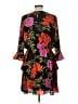 Express 100% Polyester Floral Black Cocktail Dress Size L - photo 2