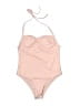 Assorted Brands Solid Pink One Piece Swimsuit Size M - photo 1