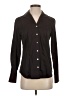 Hinson Wu Solid Brown Black Long Sleeve Blouse Size 2 - photo 1