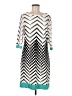 Studio One Chevron-herringbone White Casual Dress Size M - photo 1