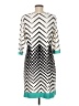 Studio One Chevron-herringbone White Casual Dress Size M - photo 2