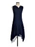 Design History Solid Blue Casual Dress Size XS - photo 1