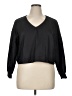 Emery Rose Black 3/4 Sleeve T-Shirt Size 1X - photo 1