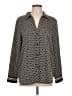 H&M 100% Polyester Animal Print Black Long Sleeve Blouse Size L - photo 1