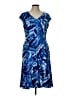 Anne Klein Print Blue Cocktail Dress Size 10 - photo 1