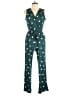 NY Collection Polka Dots Green Jumpsuit Size L (petite) - photo 1