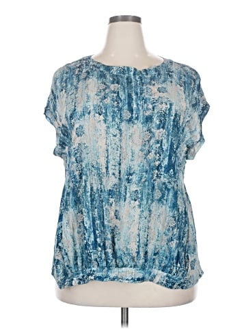 Pete & Greta Johnny Was Short Sleeve Silk Top (view 1)