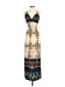 Unbranded Print Tan Casual Dress Size S (estimated) - photo 1