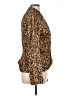 MSK 100% Polyester Animal Print Brown Long Sleeve Blouse Size XL - photo 4