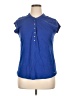 Calvin Klein Blue Short Sleeve Blouse Size XL - photo 1