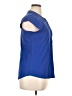 Calvin Klein Blue Short Sleeve Blouse Size XL - photo 4