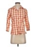 Pendleton 100% Cotton Plaid Orange 3/4 Sleeve Button-Down Shirt Size XS - photo 1