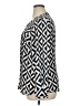 Dana Buchman 100% Polyester Chevron-herringbone Silver Long Sleeve Blouse Size 14 - photo 5